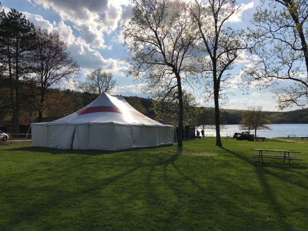 30x40 Red and White Tent
